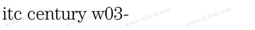 itc century w03字体转换